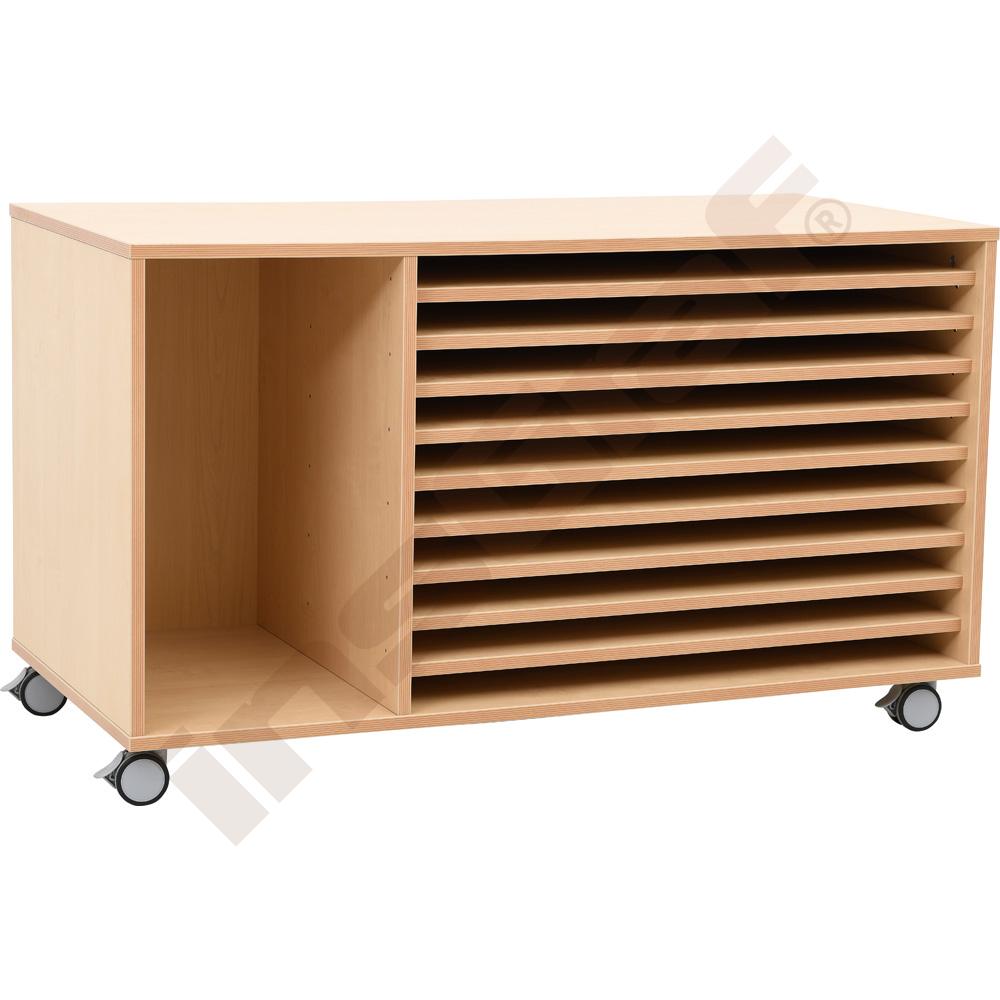 Skříňka Flexi na formát B2, s kolečky
