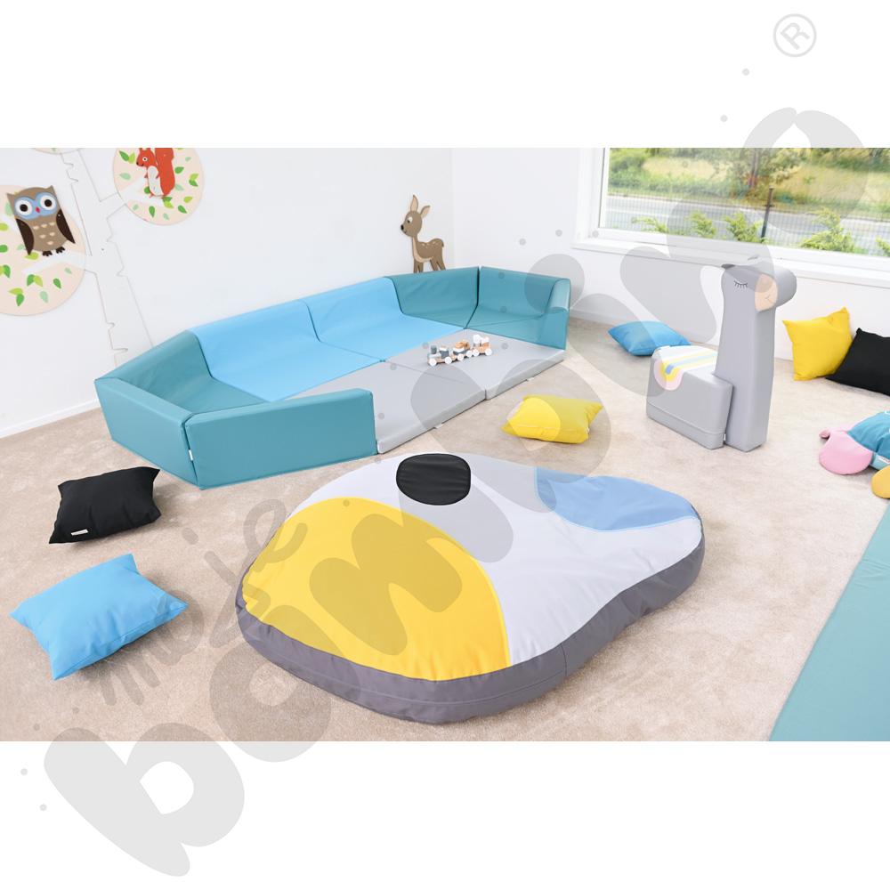 Materac kwadrat jasnoszary do kojca Siessta - MED