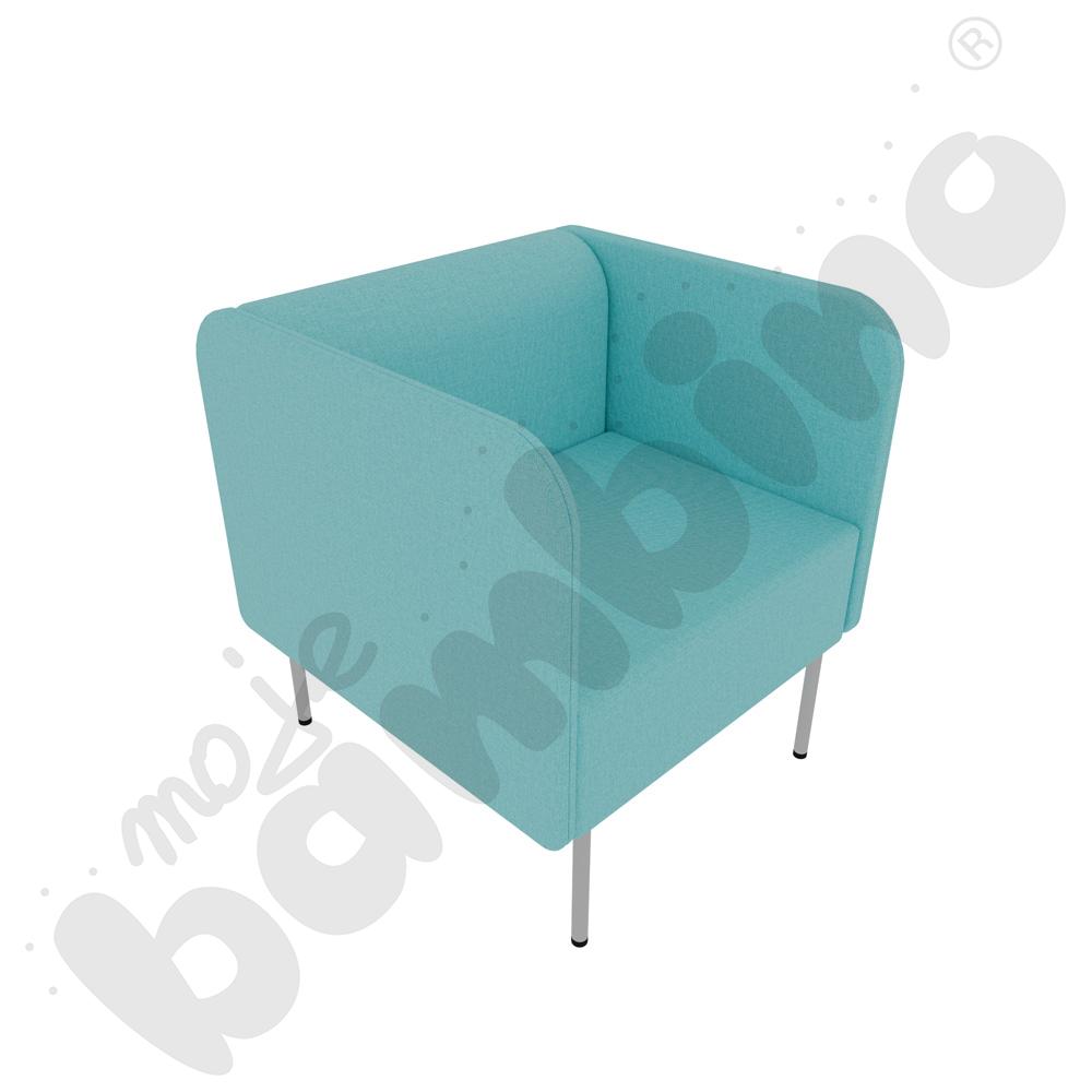 Fotel Versa z filcowymi stopkami, stelaż jasnoszary, tkanina RO20