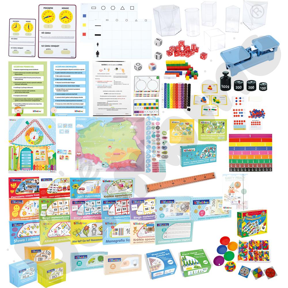 Organizer Quadro z pomocami dla klas 1-3, klon jasny