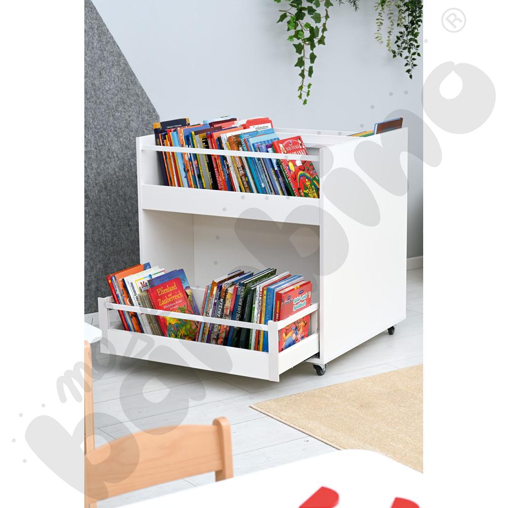 Biblioteczka Grande na kółkach - biała