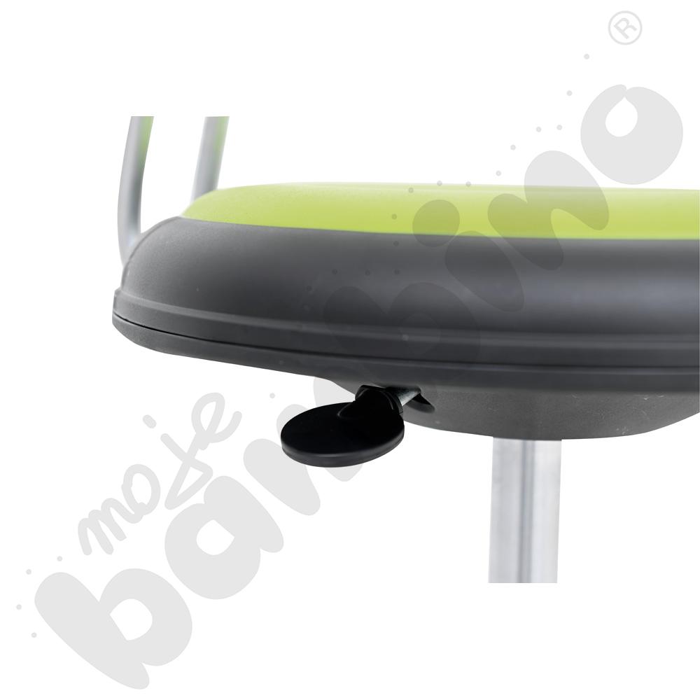 Krzesło Genito z oparciem, wys. 38-48 cm - limonkowe