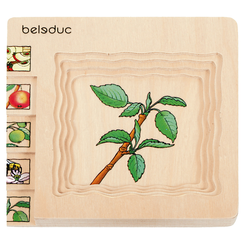 Edukačné viacvrstvové puzzle - jablko