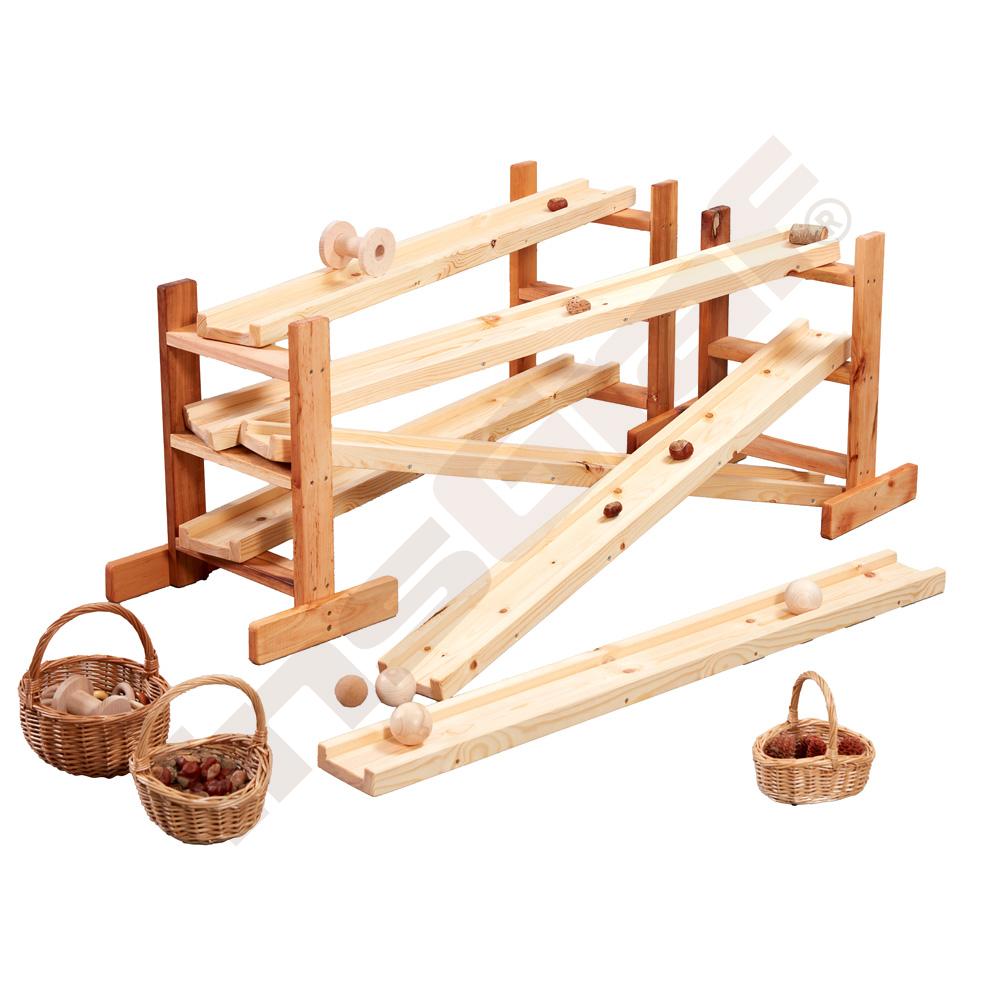 
Holzkugelbahn, 9-teilig
