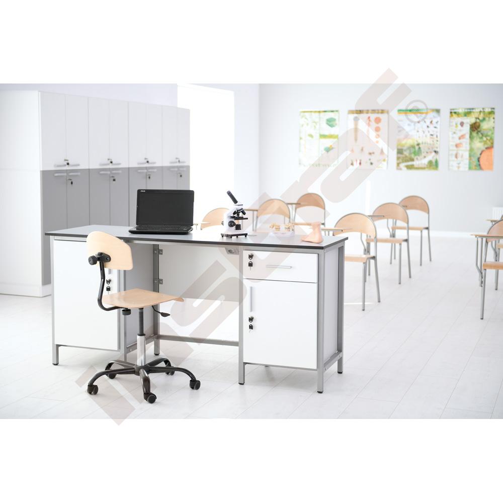 Laboratorní stůl LAB 1800 x 600, pracovní deska HPL šedá – základní verze