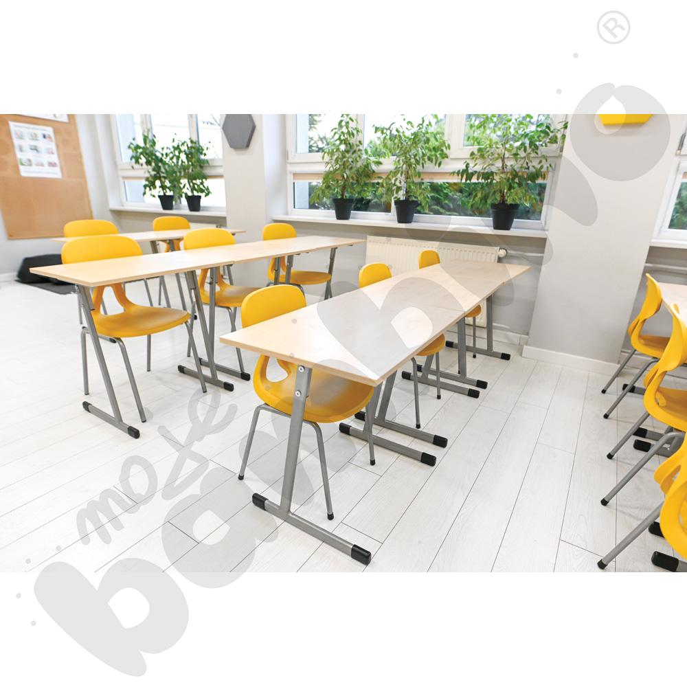 Krzesło Colores rozm. 4 żółte, stelaż aluminium