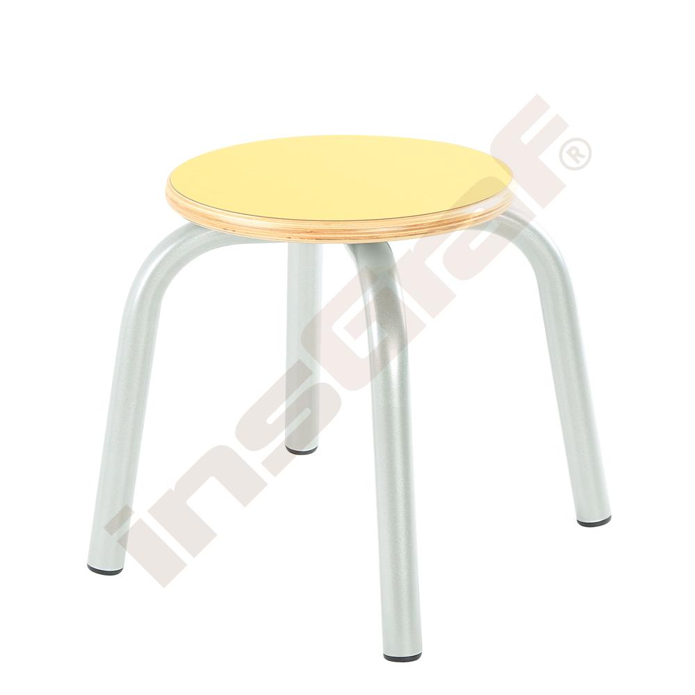 Taburetka Flexi veľ. 2, výška 31 cm - k stolom 52 cm - žltá