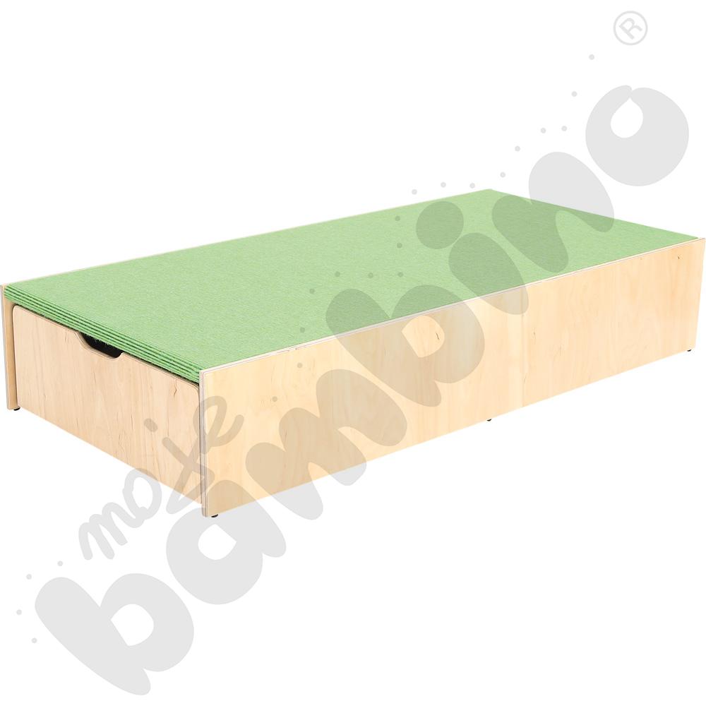 Podest z łóżeczkiem, wys. 30 cm - jasnozielony