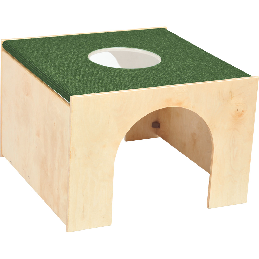 Pódium s okienkom, výška 45 cm - tmavozelené