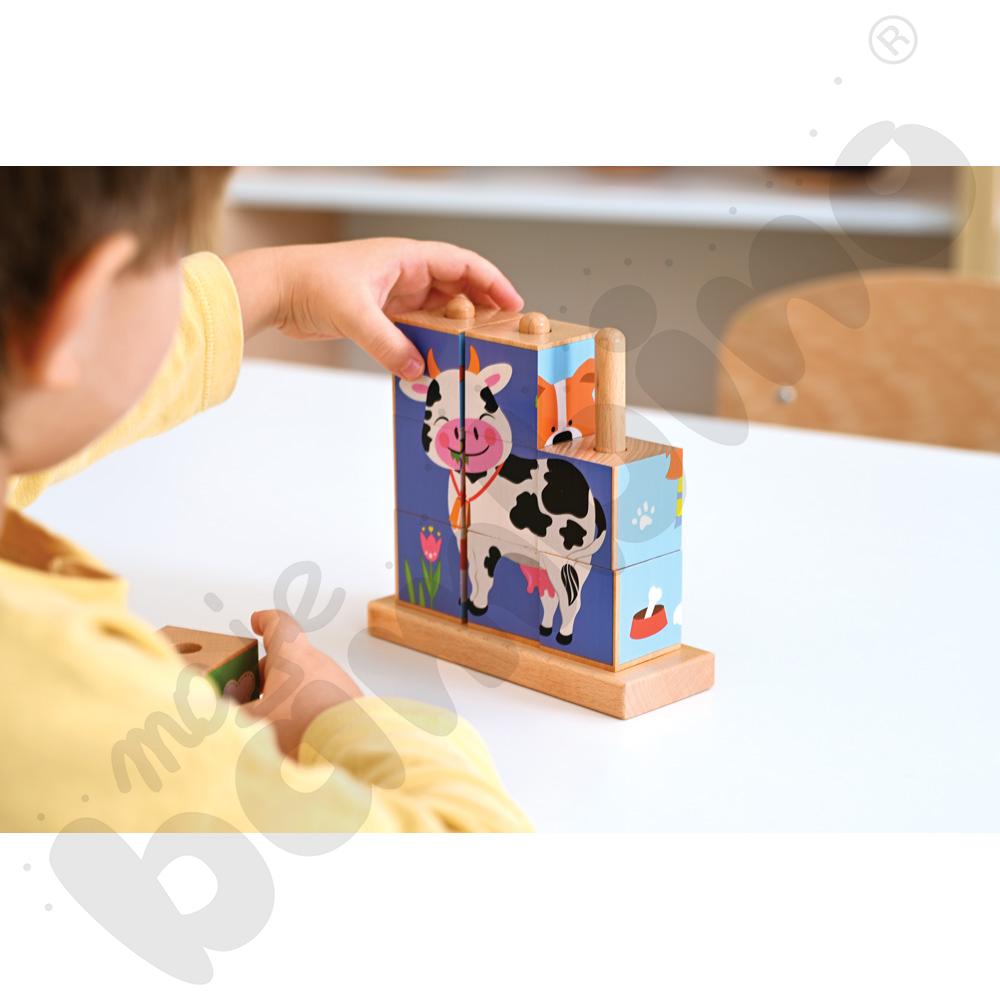 Klocki obrazkowe - farma