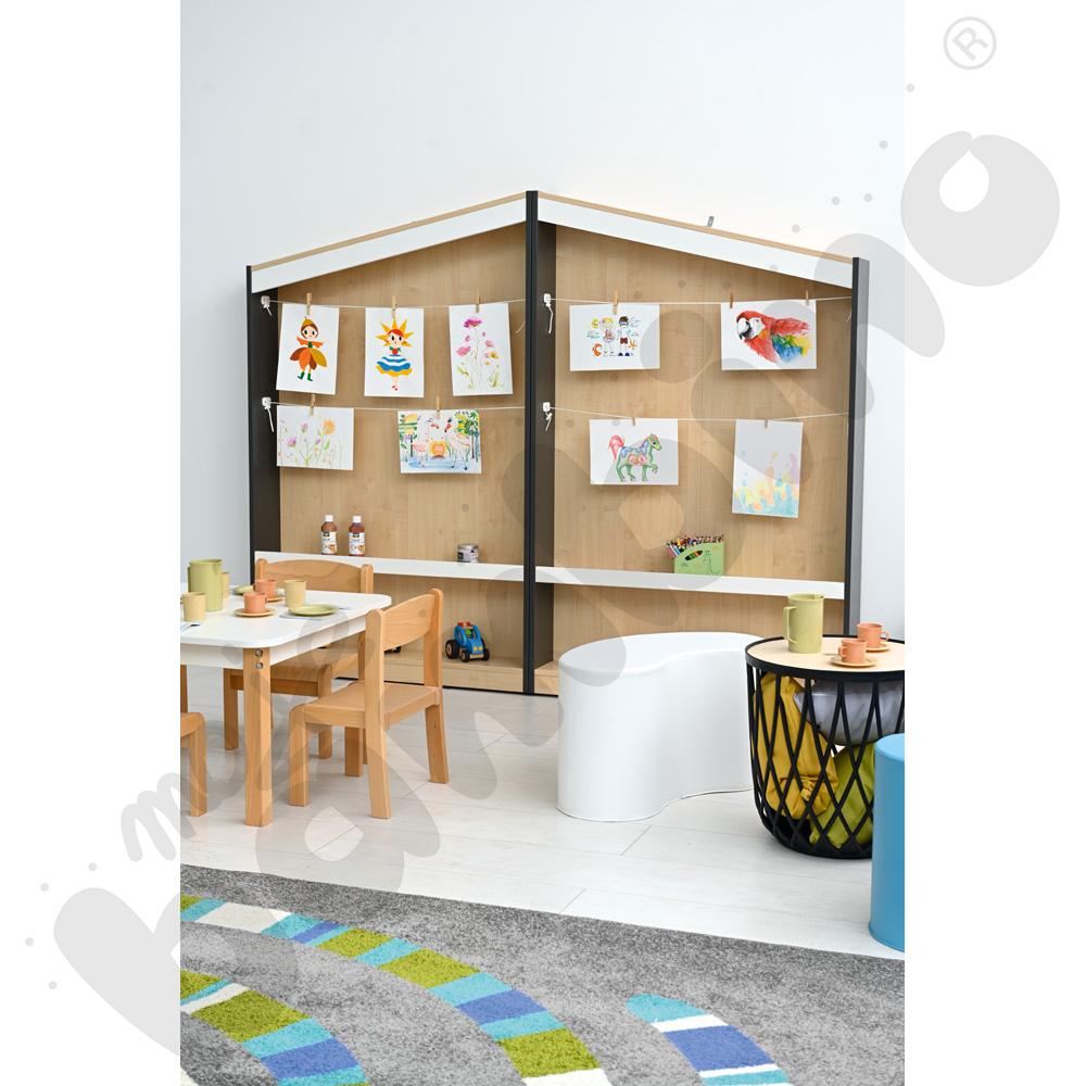 Szafka na prace plastyczne FLO prawa antracyt