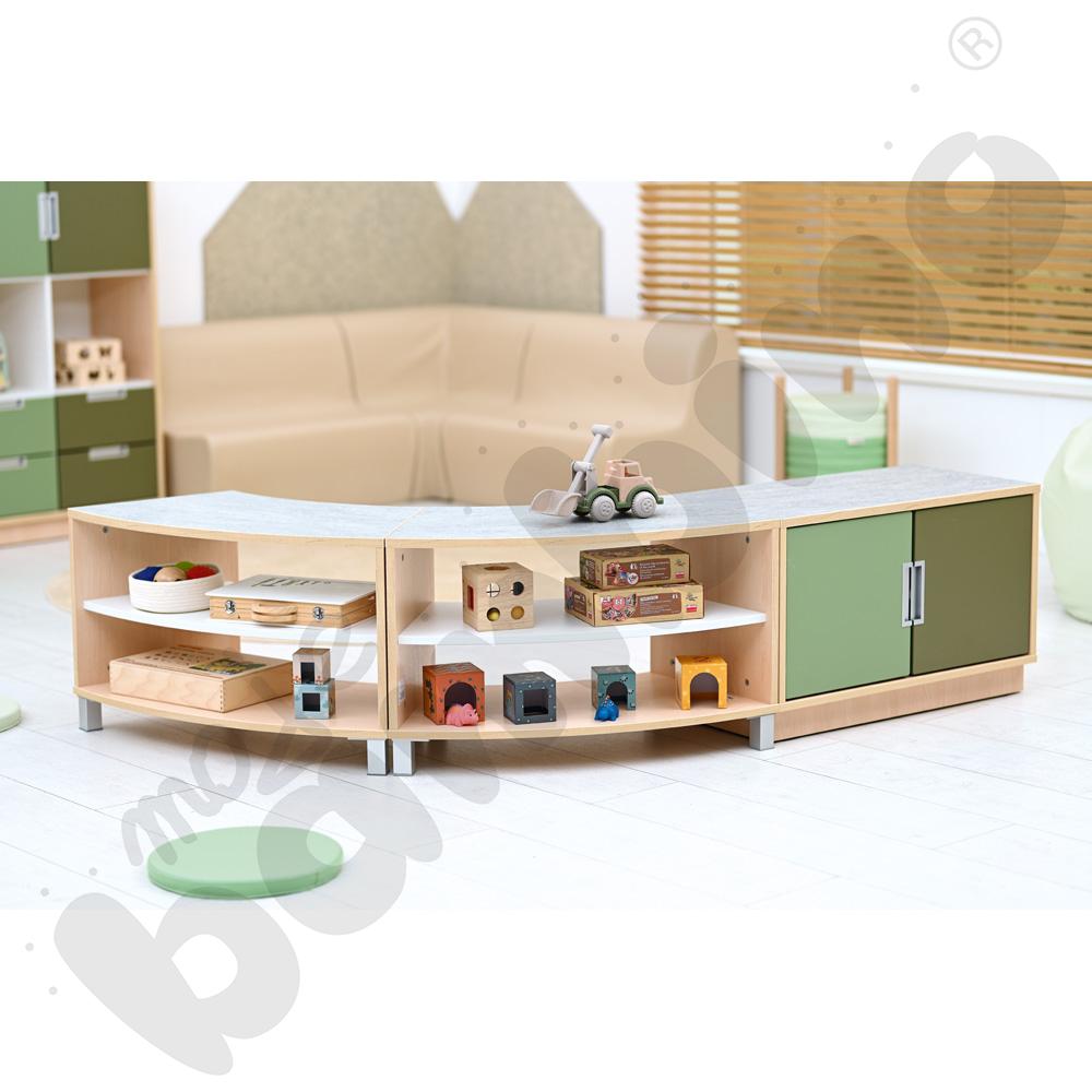 Quadro - szafka cicha S 1/8 koła na nóżkach