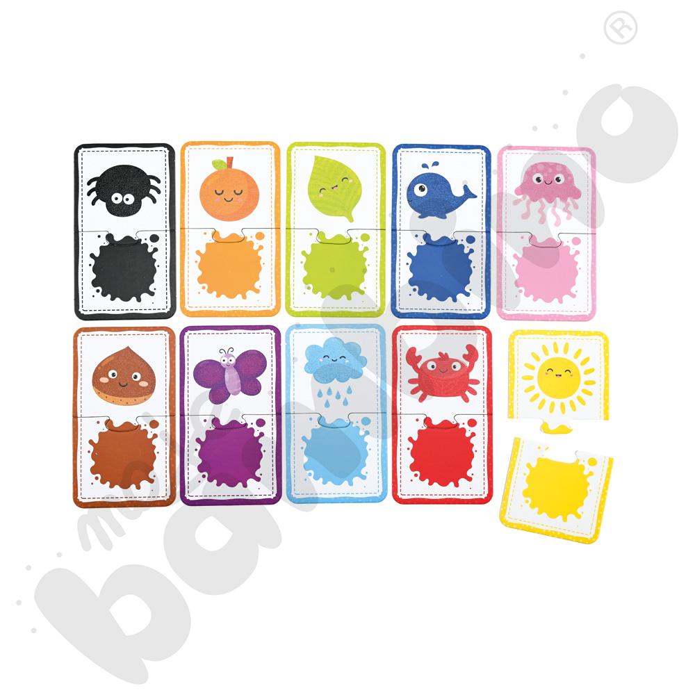 Dopasuj kolor - układanka dotykowa Montessori