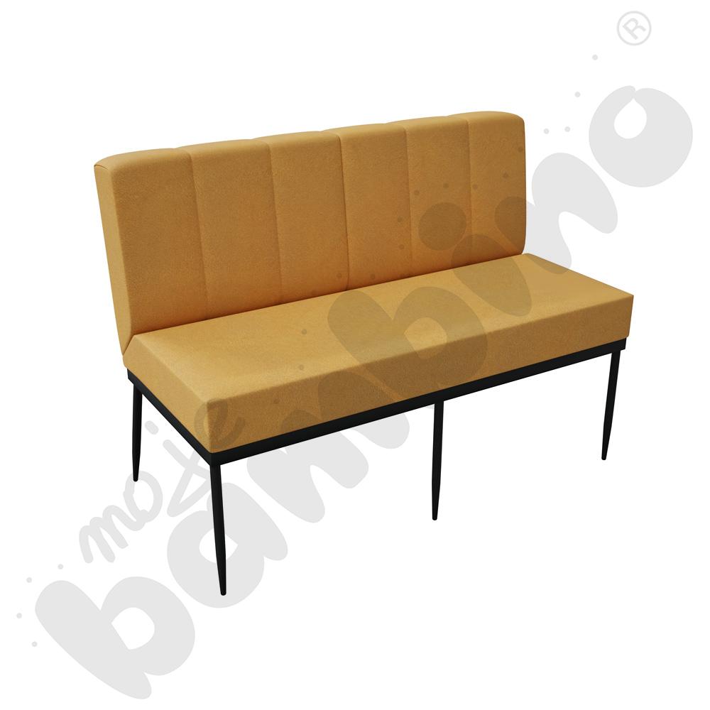 Ławka z oparciem Xena musztardowa