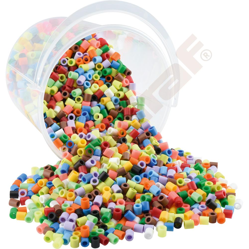 Korálky NABBI® JUMBO na žehlenie farebné - vedierko 2450 ks.