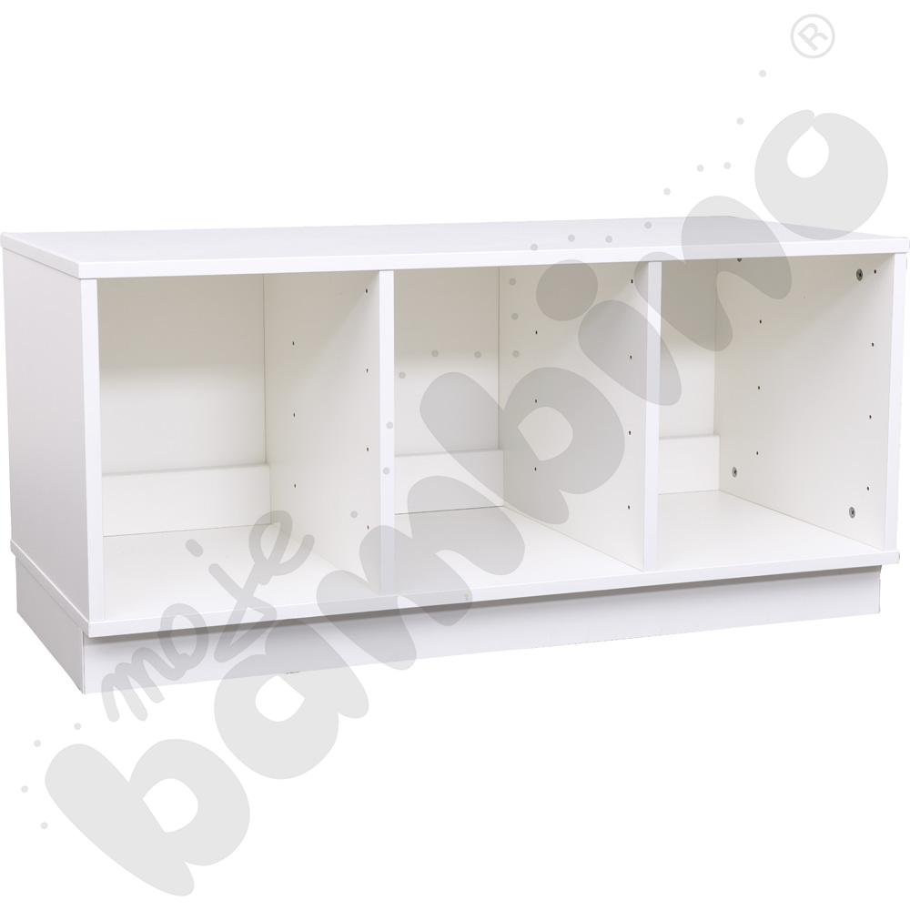 Quadro - szafka S na plastikowe pojemniki - z 2 przegrodami, biała