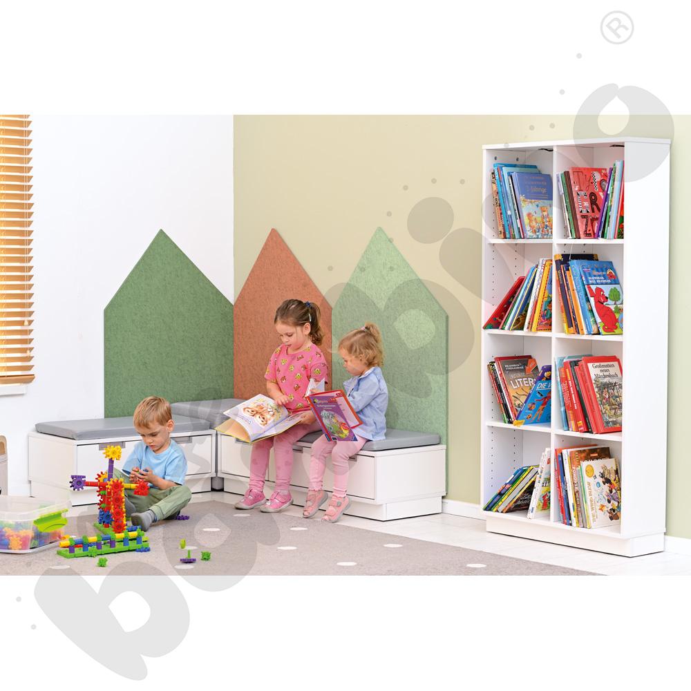 Quadro – regał XL płytki – biały