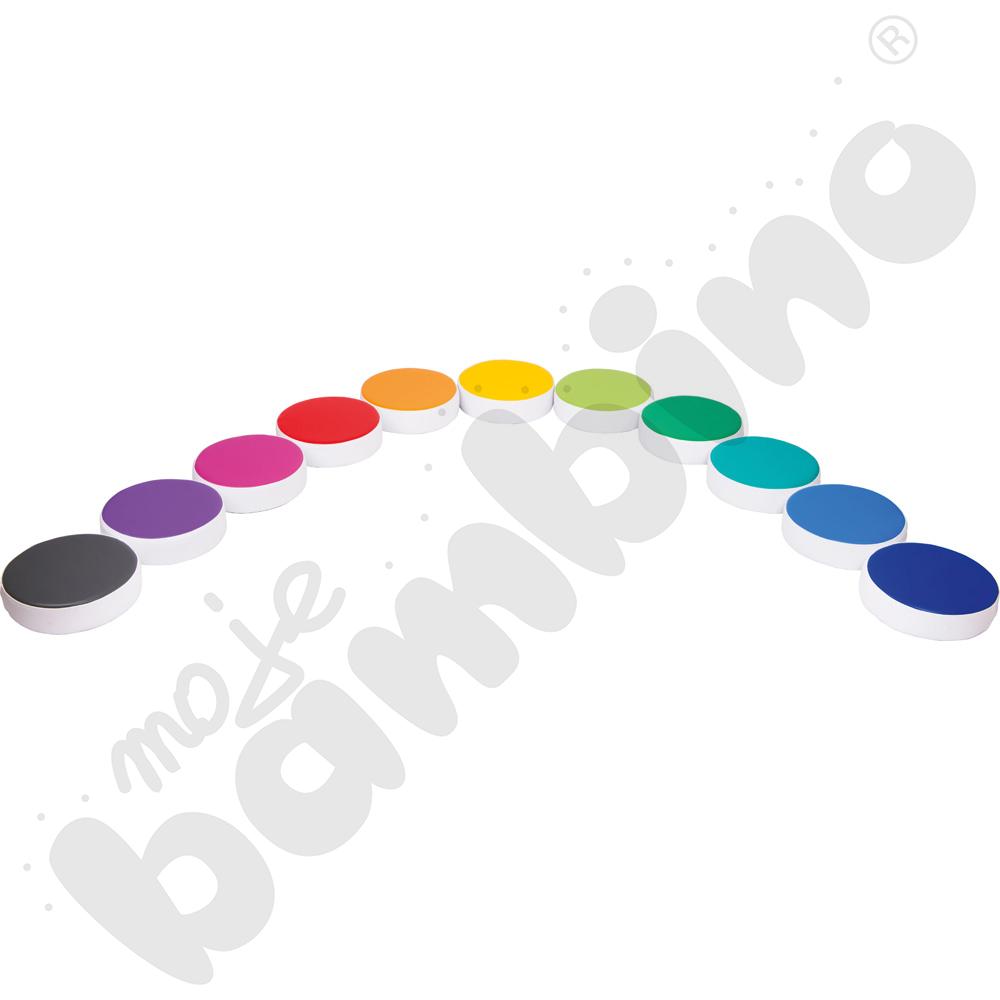 Zestaw 12 okrągłych pufek