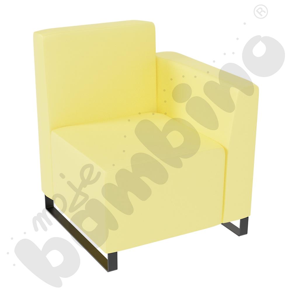 Fotel Universum wys. 82 cm, bok niski prawy, tkanina MT10