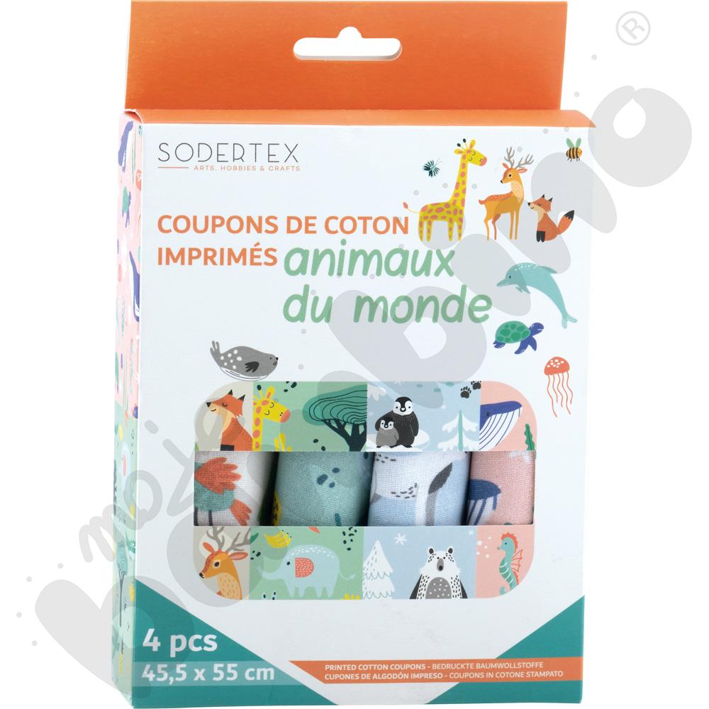 Zestaw tkanin - 4 wzory