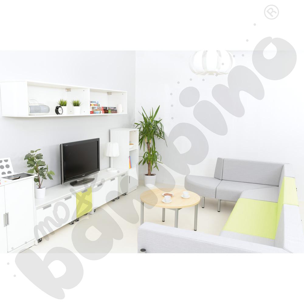 Fotel narożny Inflamea 1 - jasnoszary