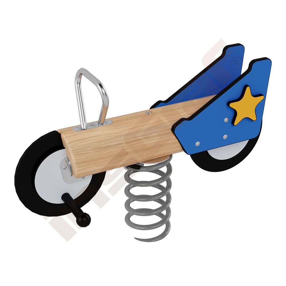 
Robinio Federwippe Polizeiscooter, Metall-Bodenanker
