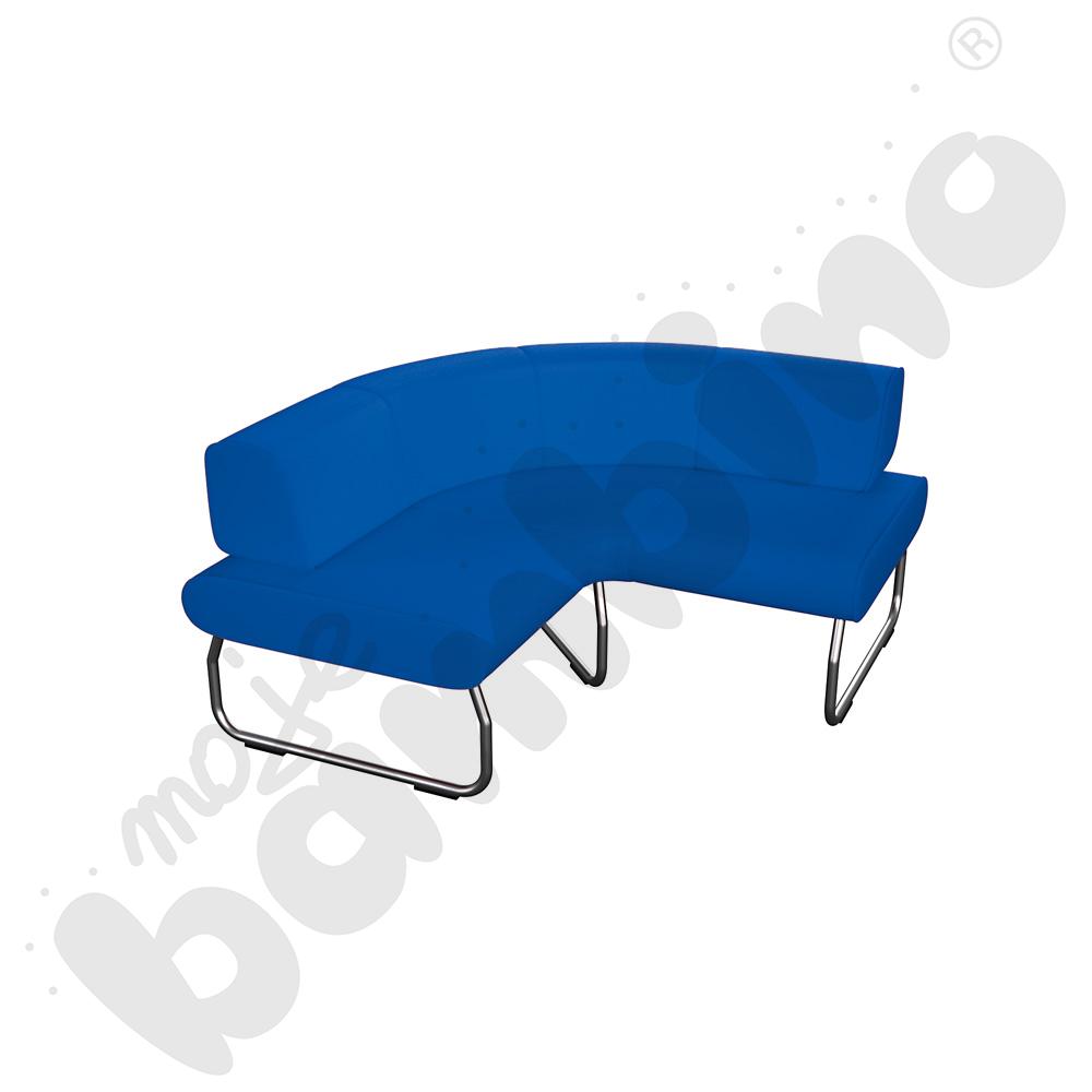 Moduł Legvan 90-stopniowy z oparciem zewn., niebieski