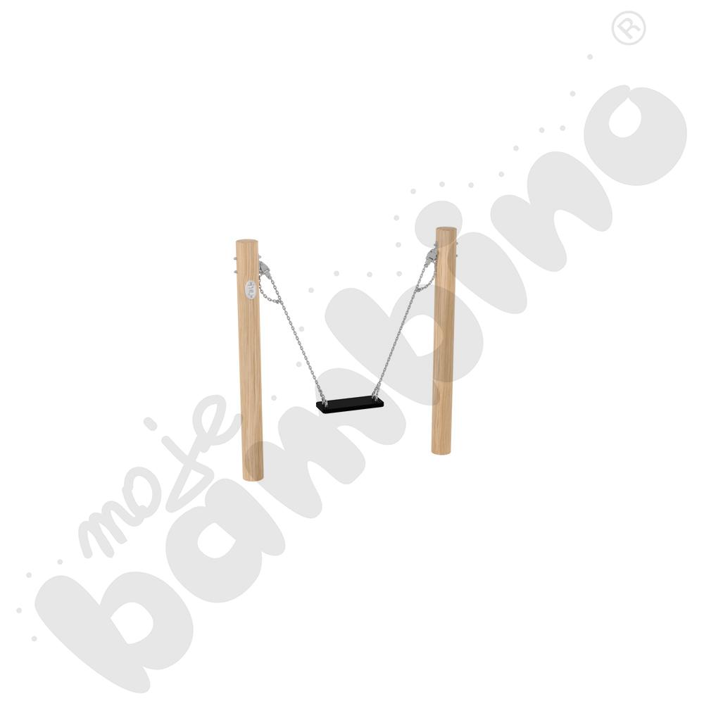 Huśtawka Robinio na słupach, zawiesie proste