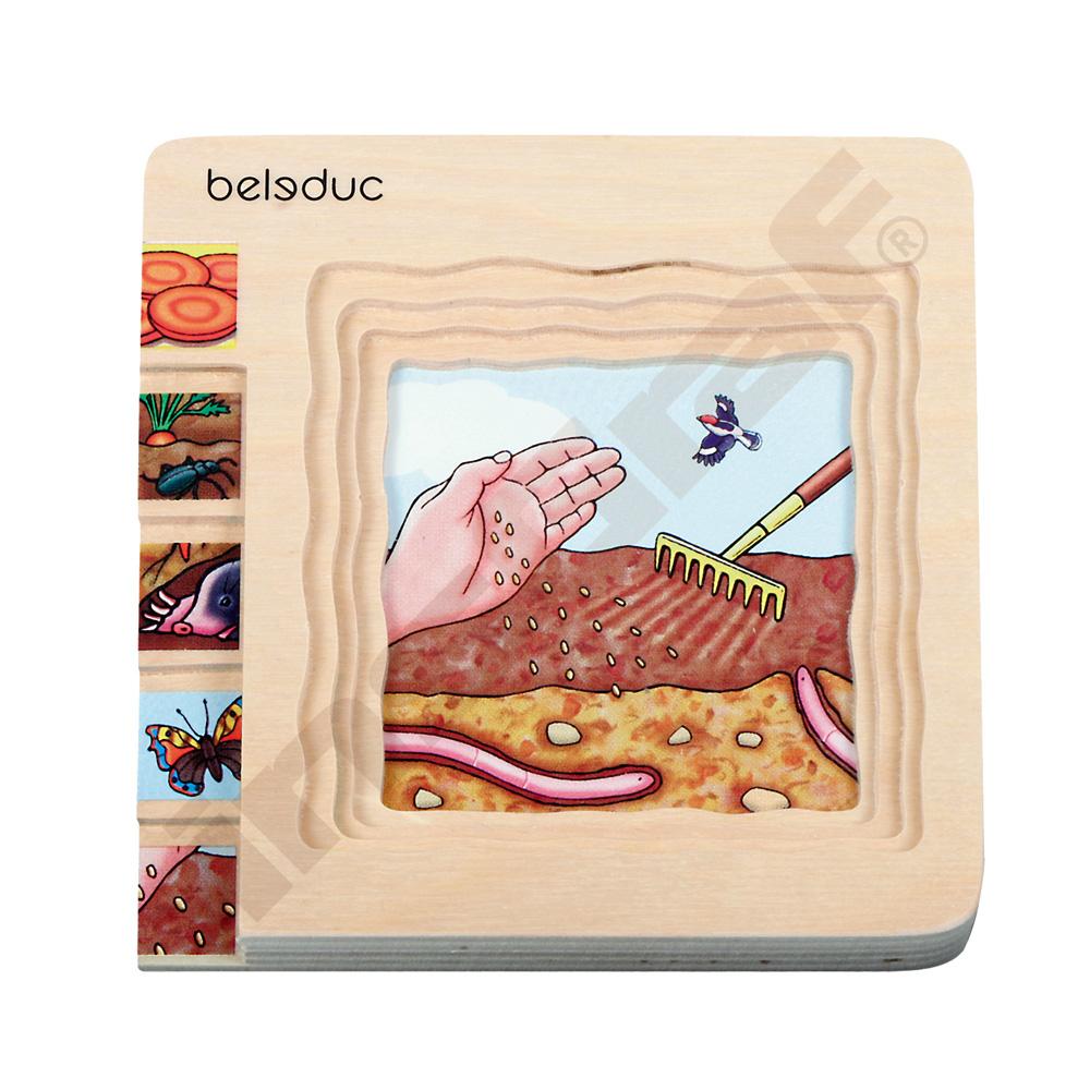 Edukačné viacvrstvové puzzle - mrkva