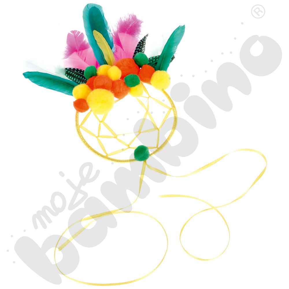 Zestaw pomponów pomarańczowych