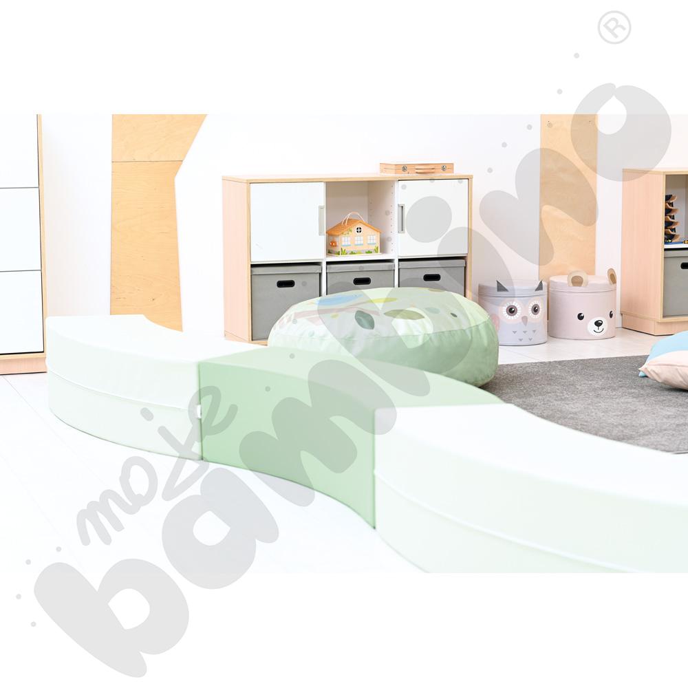 Siedzisko Paolo długie, jasnozielony pastel