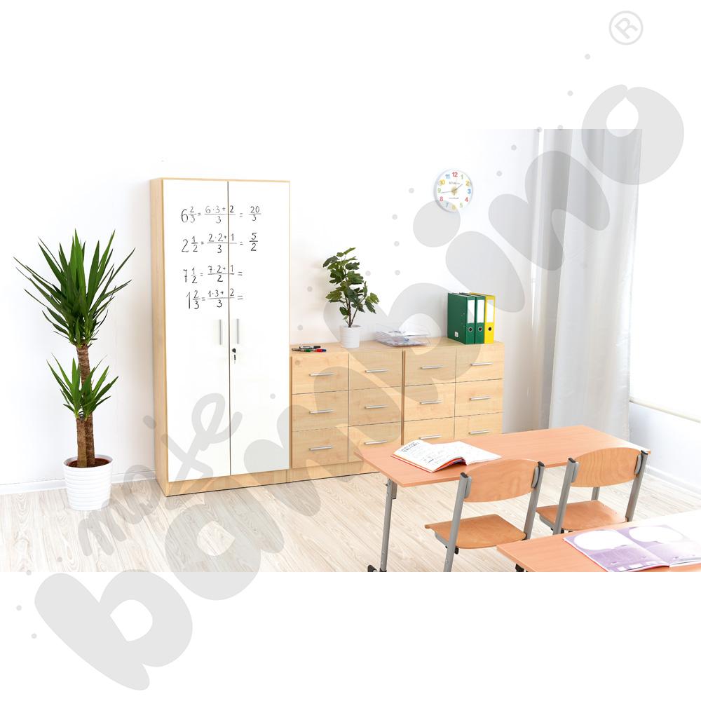 Drzwi magnetyczne do szafy tablicowej - białe, 2 szt.