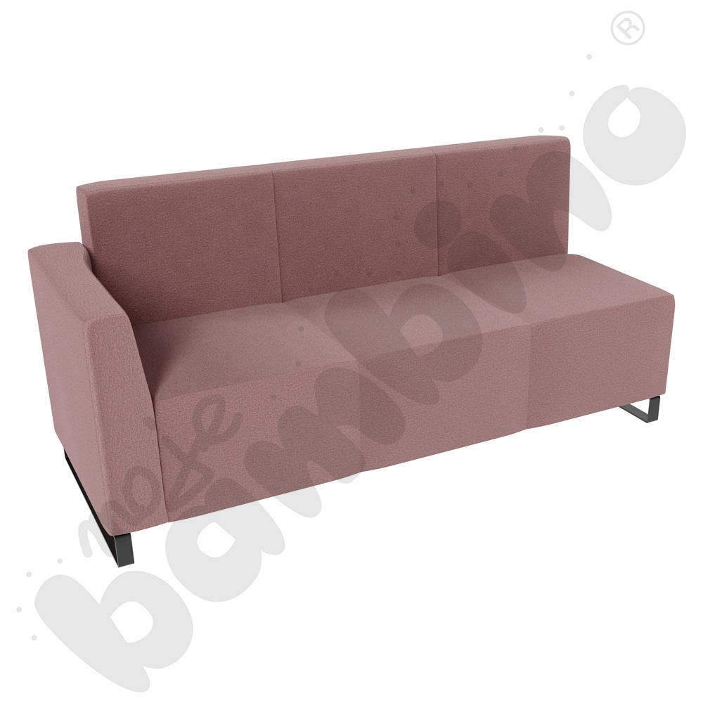 Sofa Universum 3-os. wys. 82 cm, bok niski lewy, tkanina KG19
