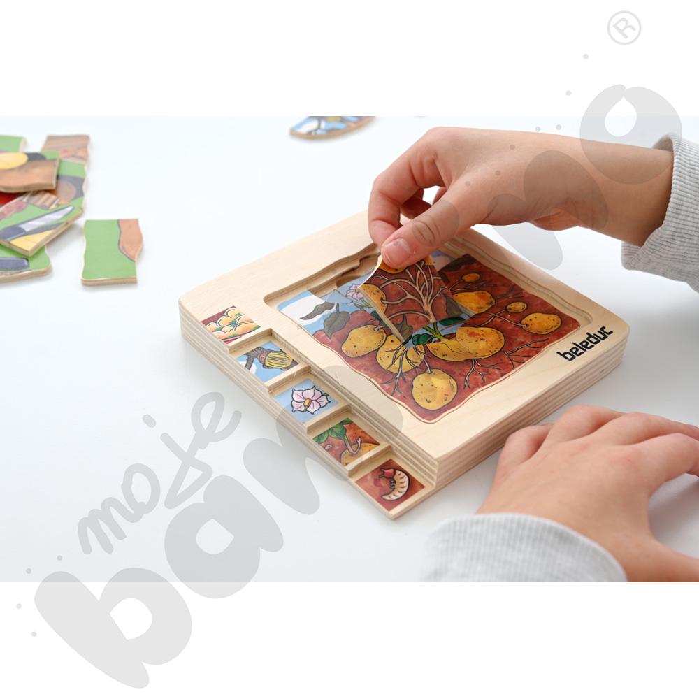 Edukacyjne puzzle warstwowe - ziemniaki