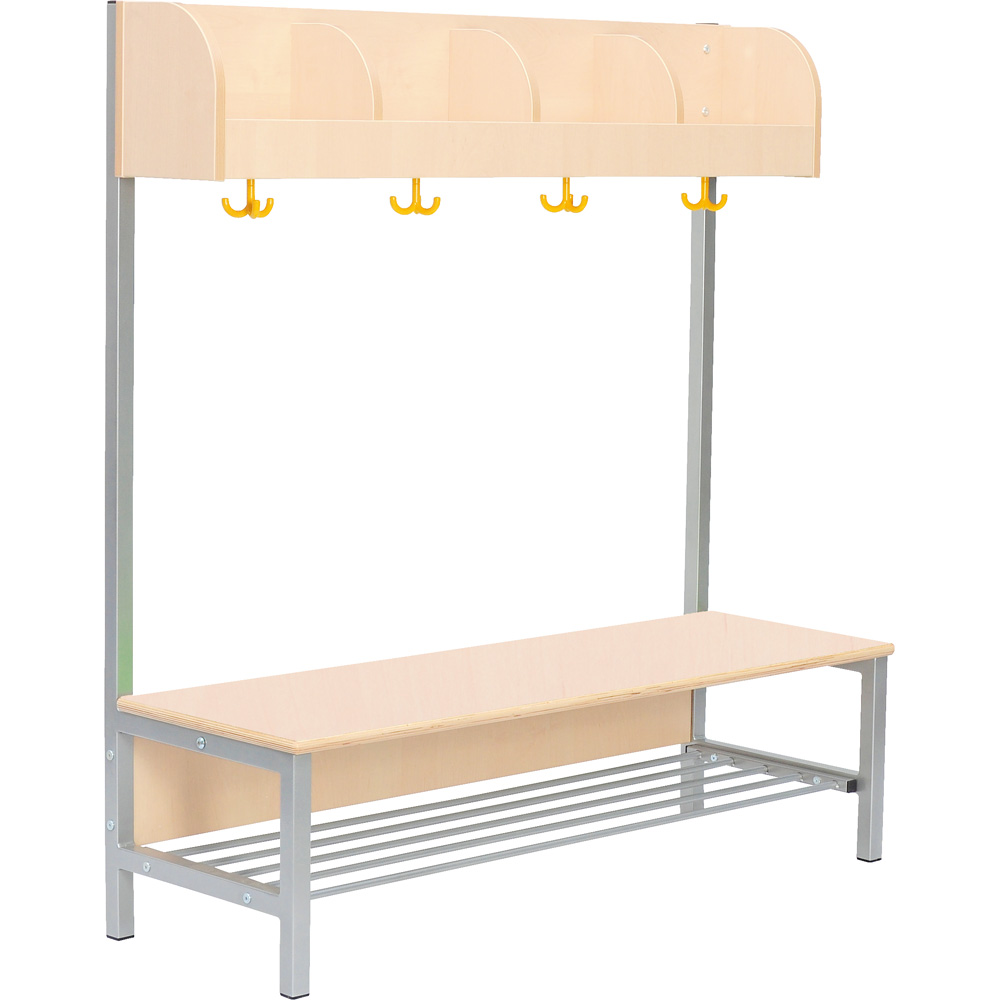 Šatňa Flexi s konštrukciou, pre 4 osoby výška 35 cm - javor