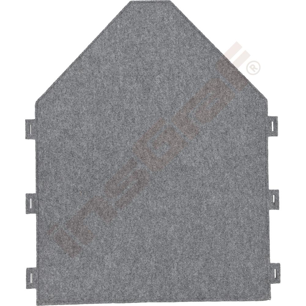 Filcový panel - šedý domeček