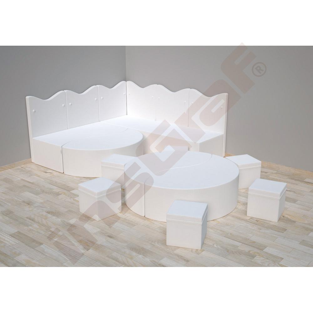 Snoezel-Ecke 3, mit Sitzen, SH 30/35 cm