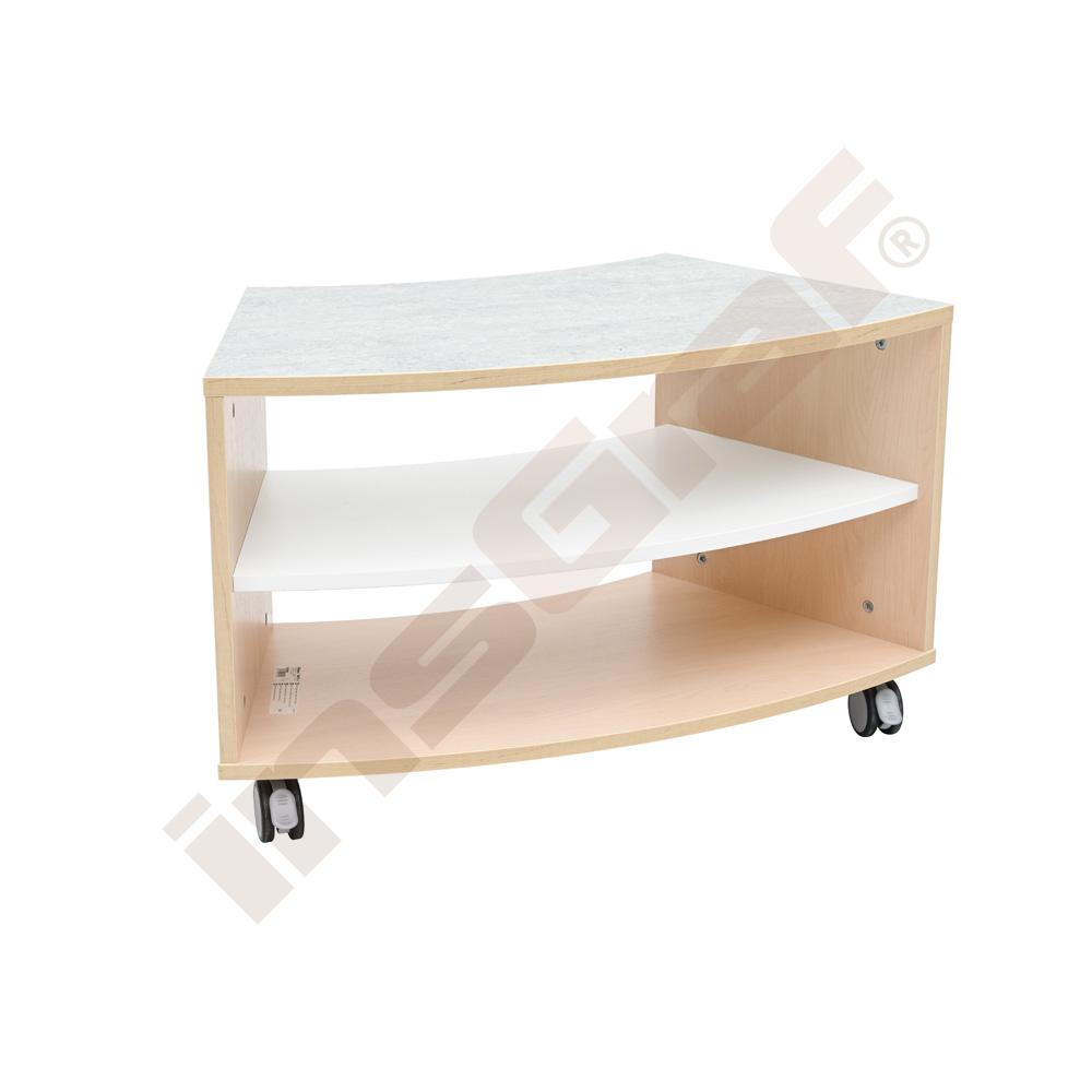 Quadro - tichá skříňka S 1/8 kola, s kolečky