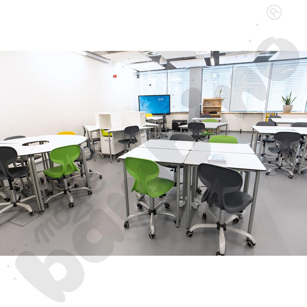 Krzesło Colores obrotowe na kółkach z reg.  wys. zielone