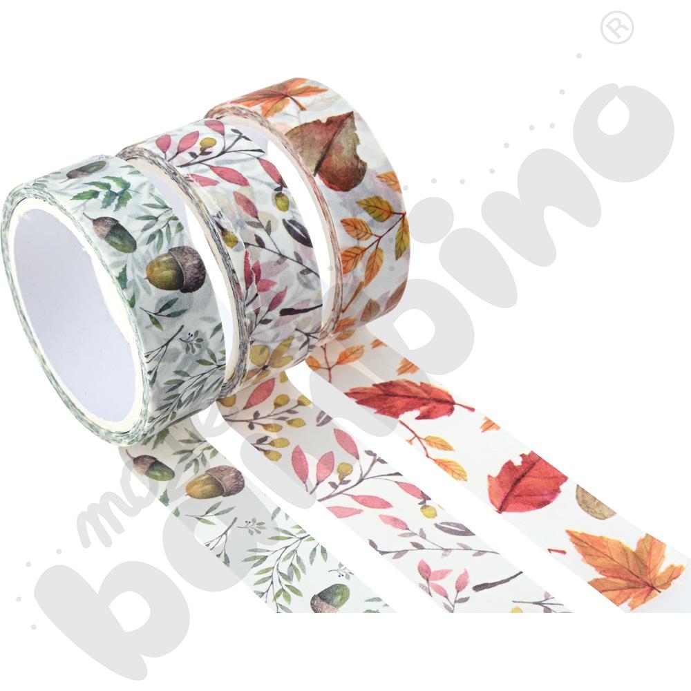 Tasiemki ozdobne z motywem jesiennym, 3 szt.