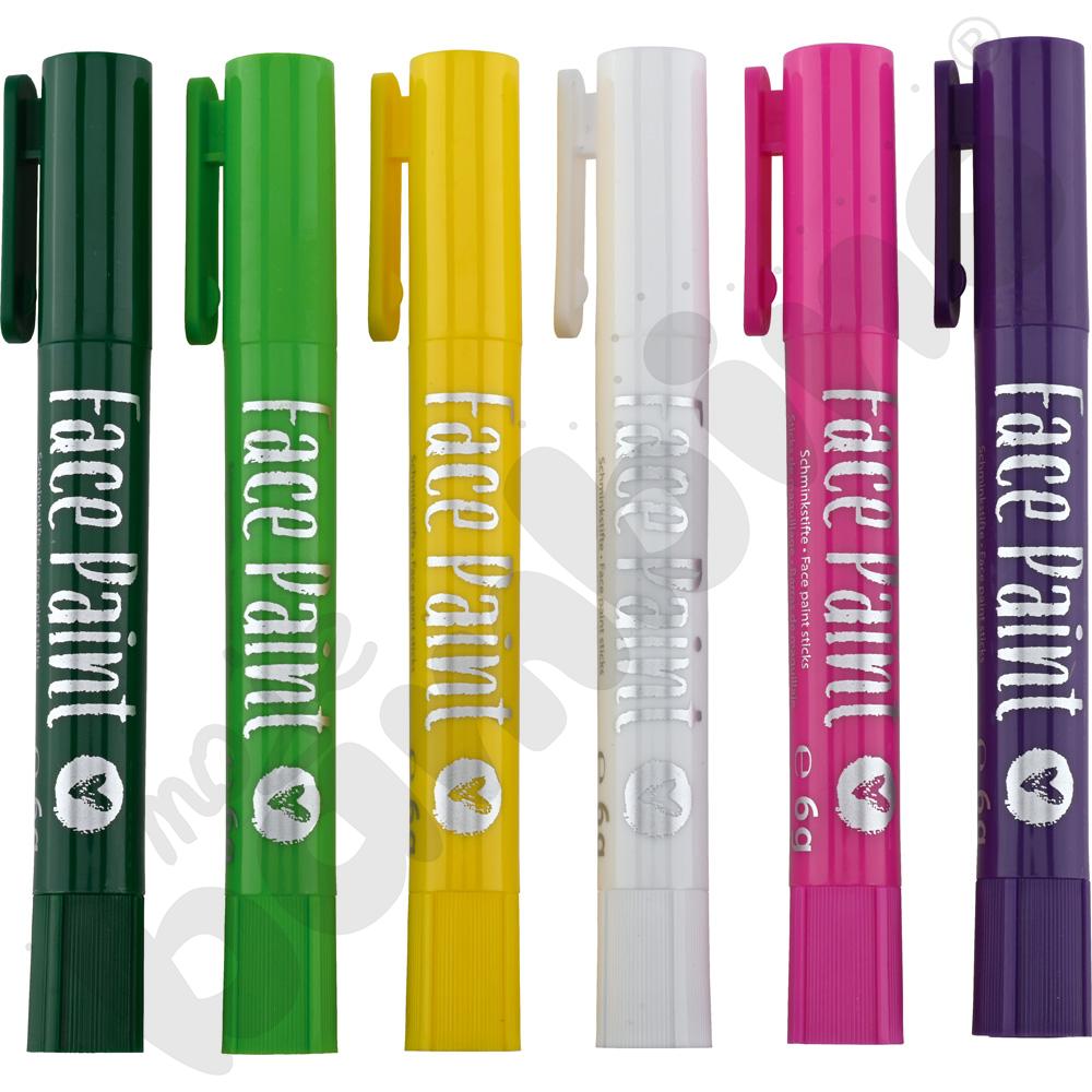 Kredki do malowania twarzy, 6 kol. - zestaw Ali