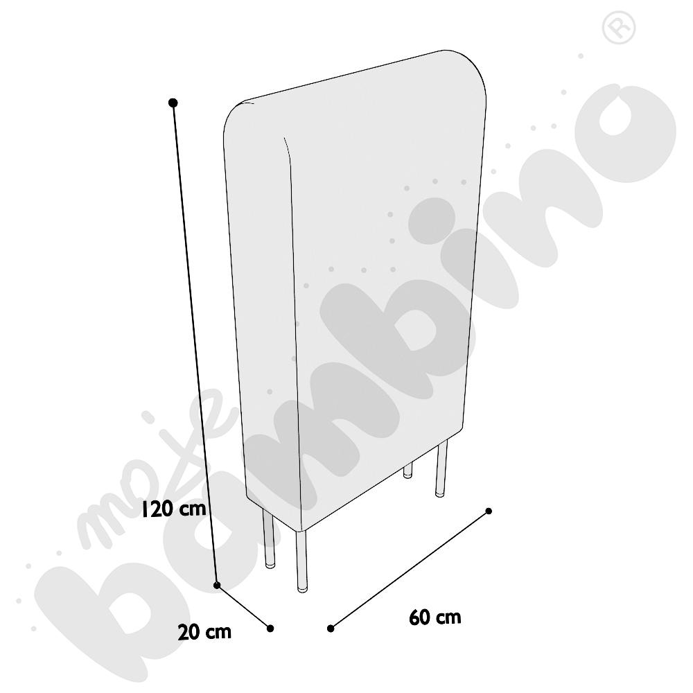 Moduł Versa 60x20x120 cm z filcowymi stopkami, stelaż oliwkowy, tkanina BD17