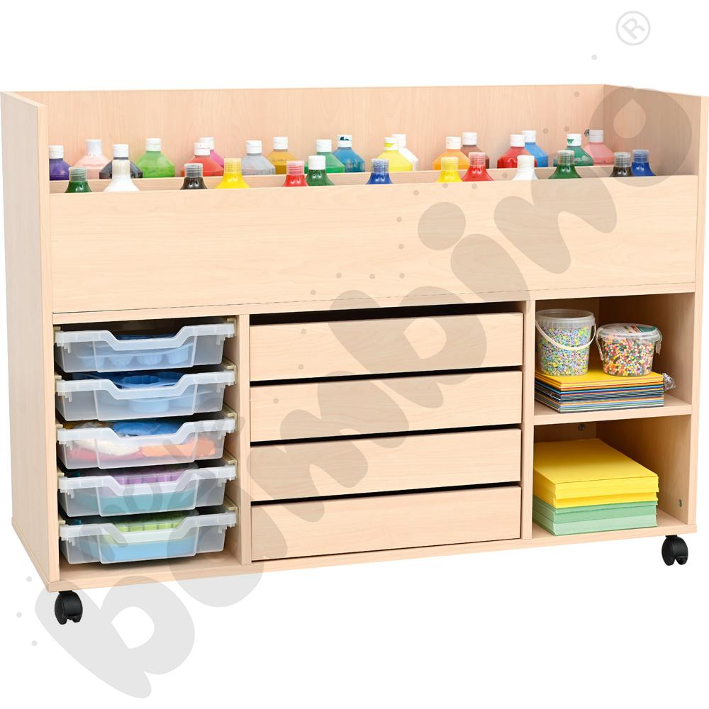 Wózek na akcesoria plastyczne - klon