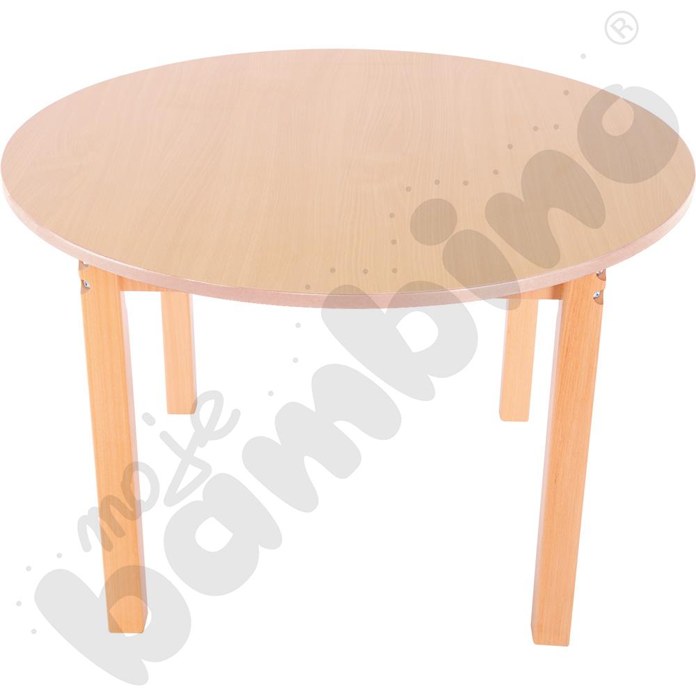 Blat klonowy okrągły z klonowym obrzeżem 