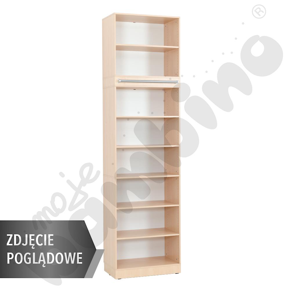 Grande – Wysoki regał z modułem do mocowania drabiny 39, biały
