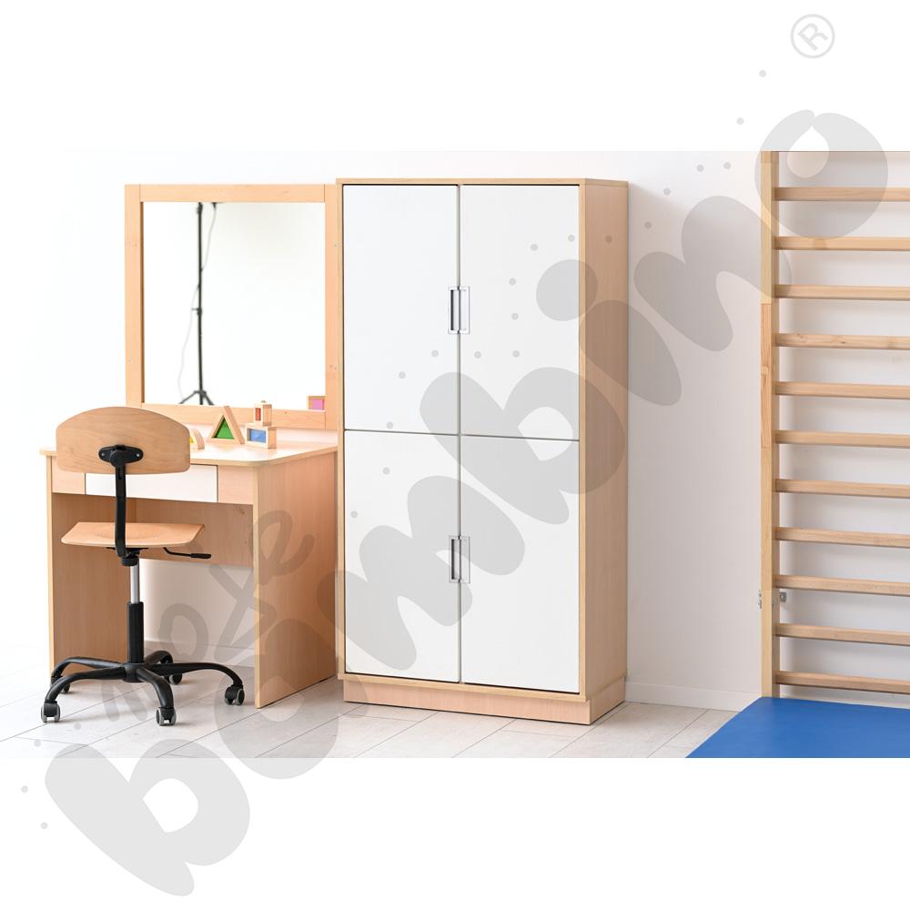 Quadro - regał XL z przegrodą i 3 półkami, klon jasny