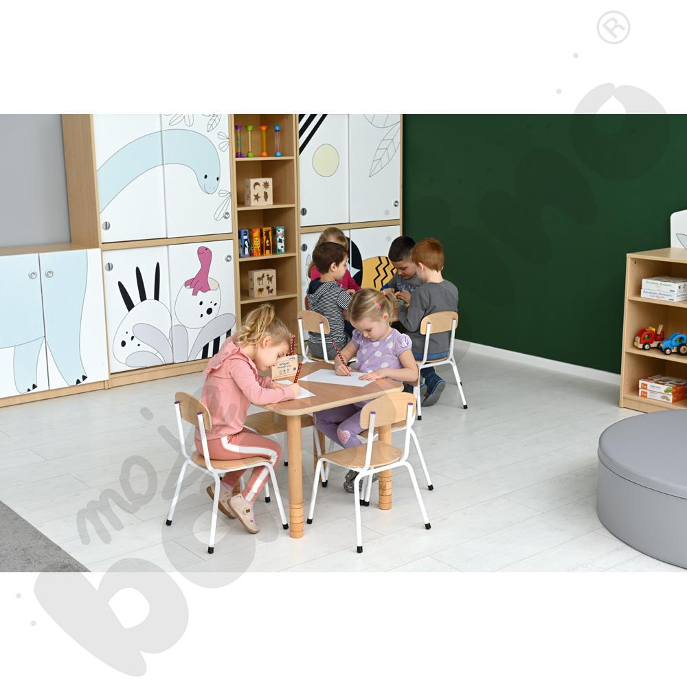 Stół Flexi kwadratowy 60 x 60 - bukowy