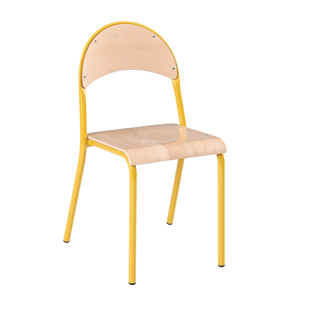 Stolička P veľ. 6, výška 46 cm - k stolom 76 cm - horčicová
