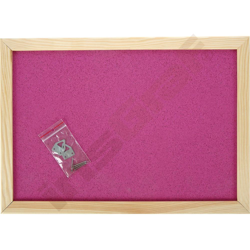 Korková tabule 90 x 120 cm - růžová