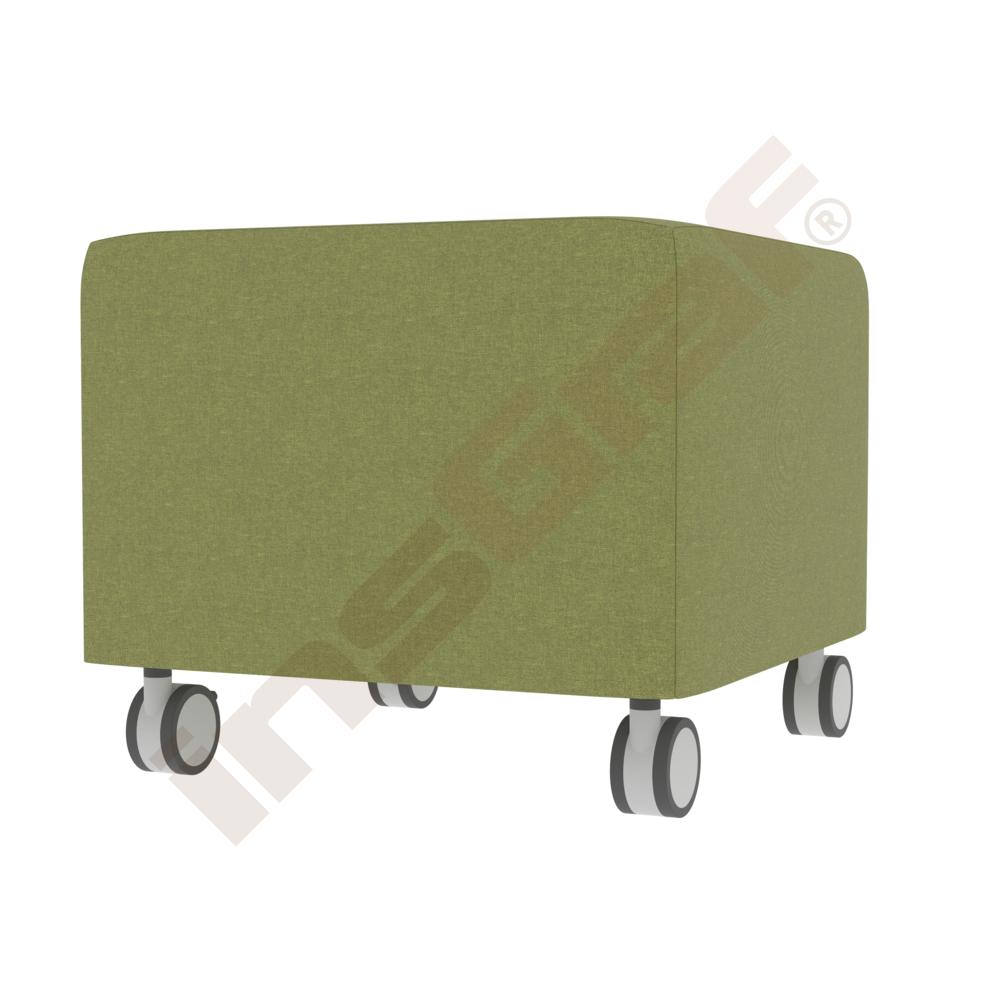 Universum Hocker, B 55, T 55, auf Rollen, Bezug RO30